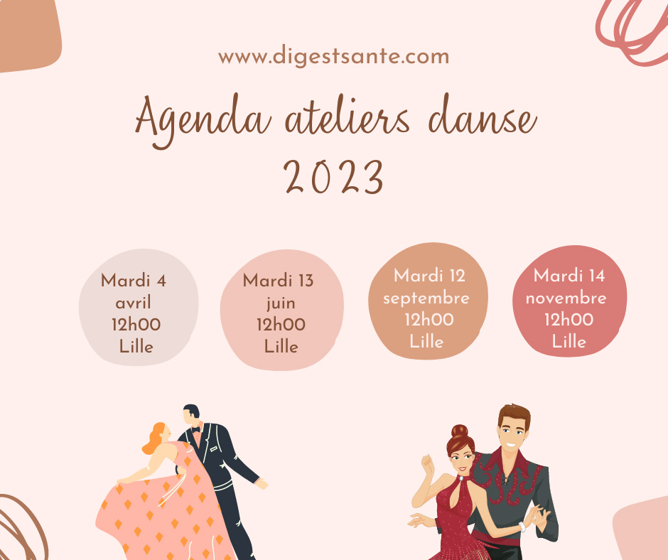 Agenda 2023 des ateliers dnase organisés par DigestSanté