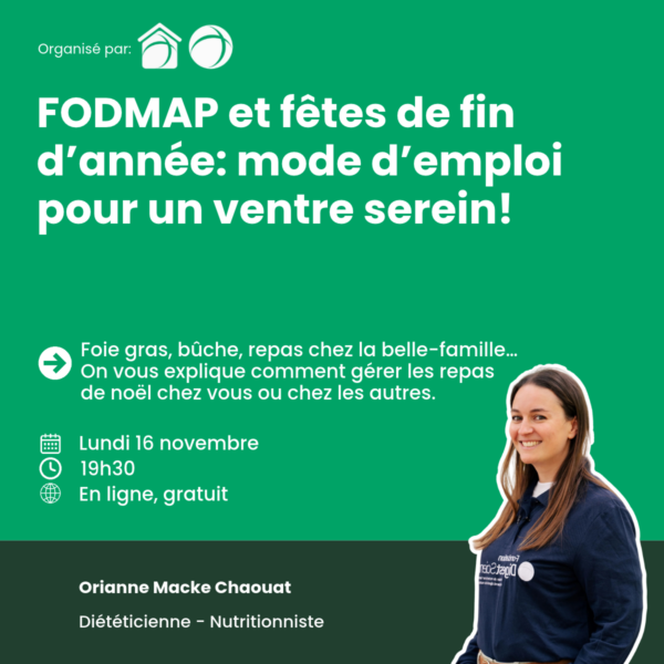 Atelier santé FODMAP et fêtes de fin d'année